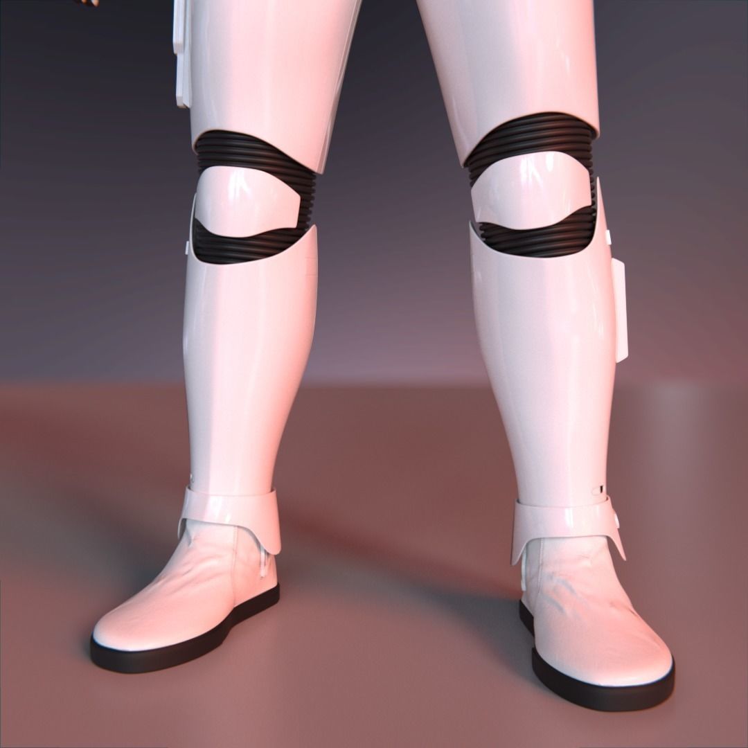 Stormtrooper officer - First Order Low-poly 3D model_7