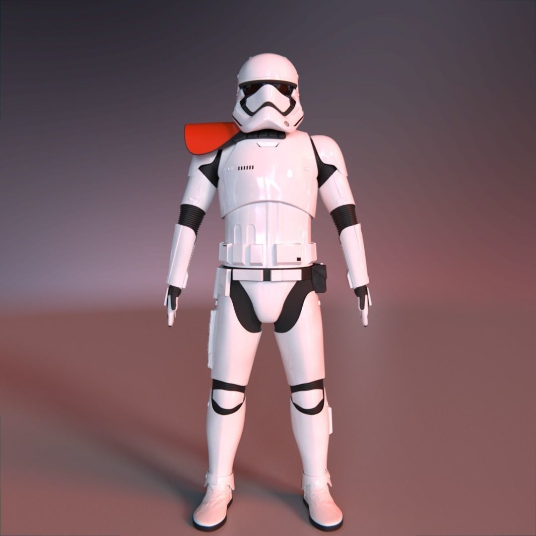 Stormtrooper officer - First Order Low-poly 3D model_11
