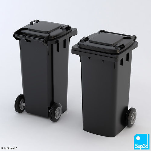 Wheeled-bin 120L 3D model