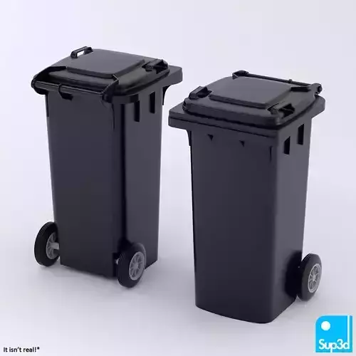 Wheeled-bin 120L 3D model