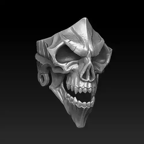 Ring - Skull 01 3D print model