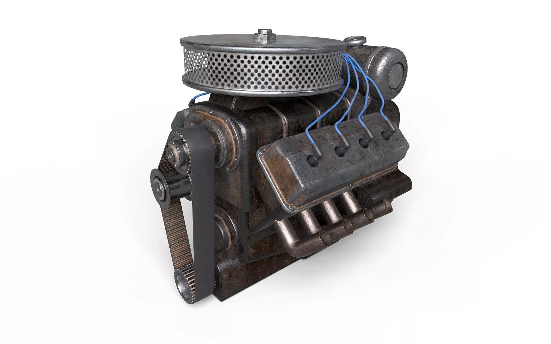 Car engine Low-poly 3D model