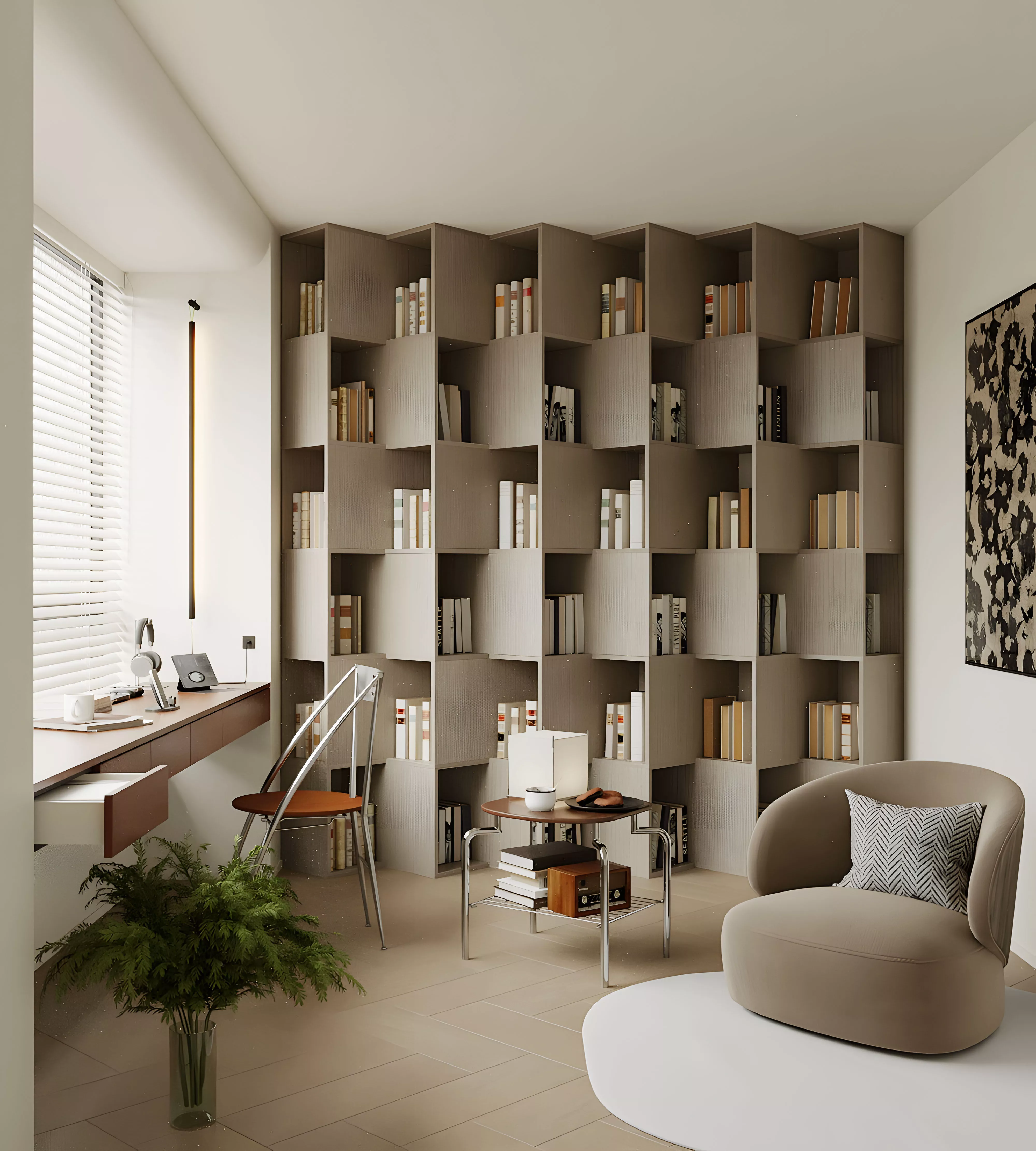 Modern Minimalist Study Modern Minimalist Home Office 3D model