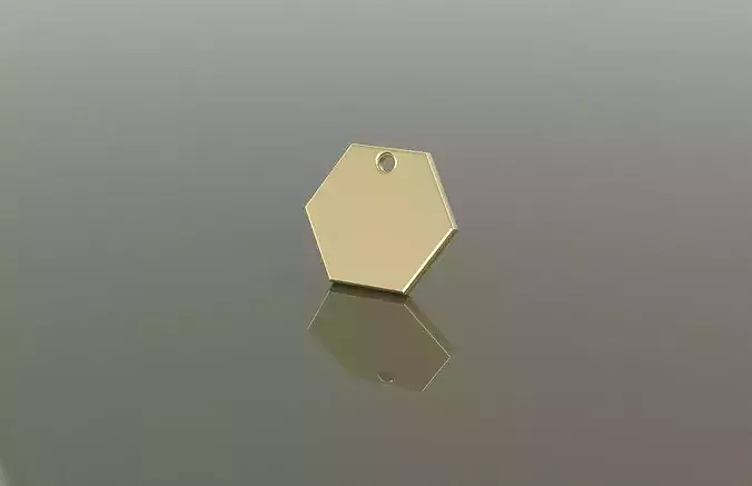 Hexagon Blank Pendants Pack 3D CAD Models 3D print model
