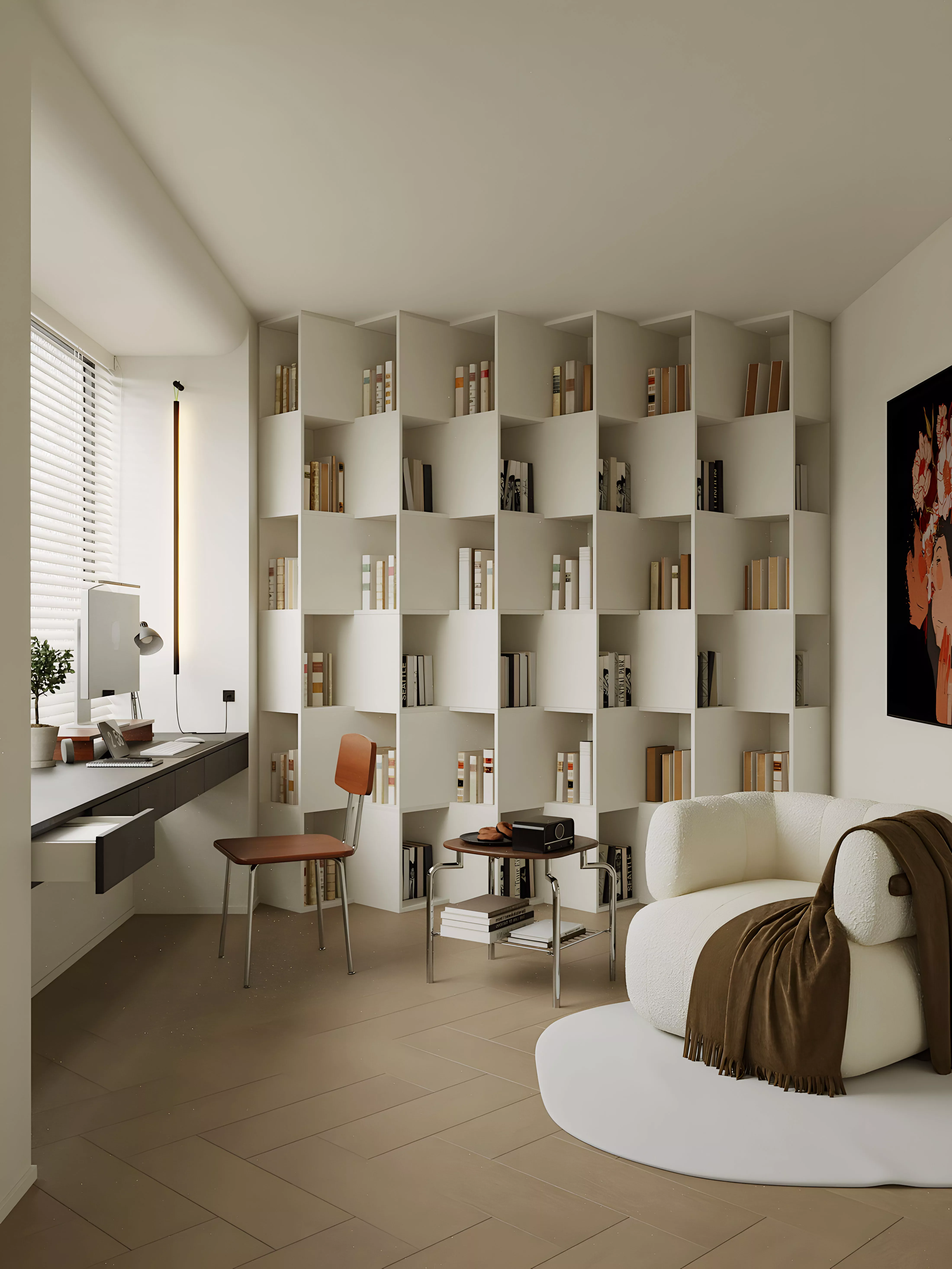 Modern Minimalist Study Modern Minimalist Home Office 3D model