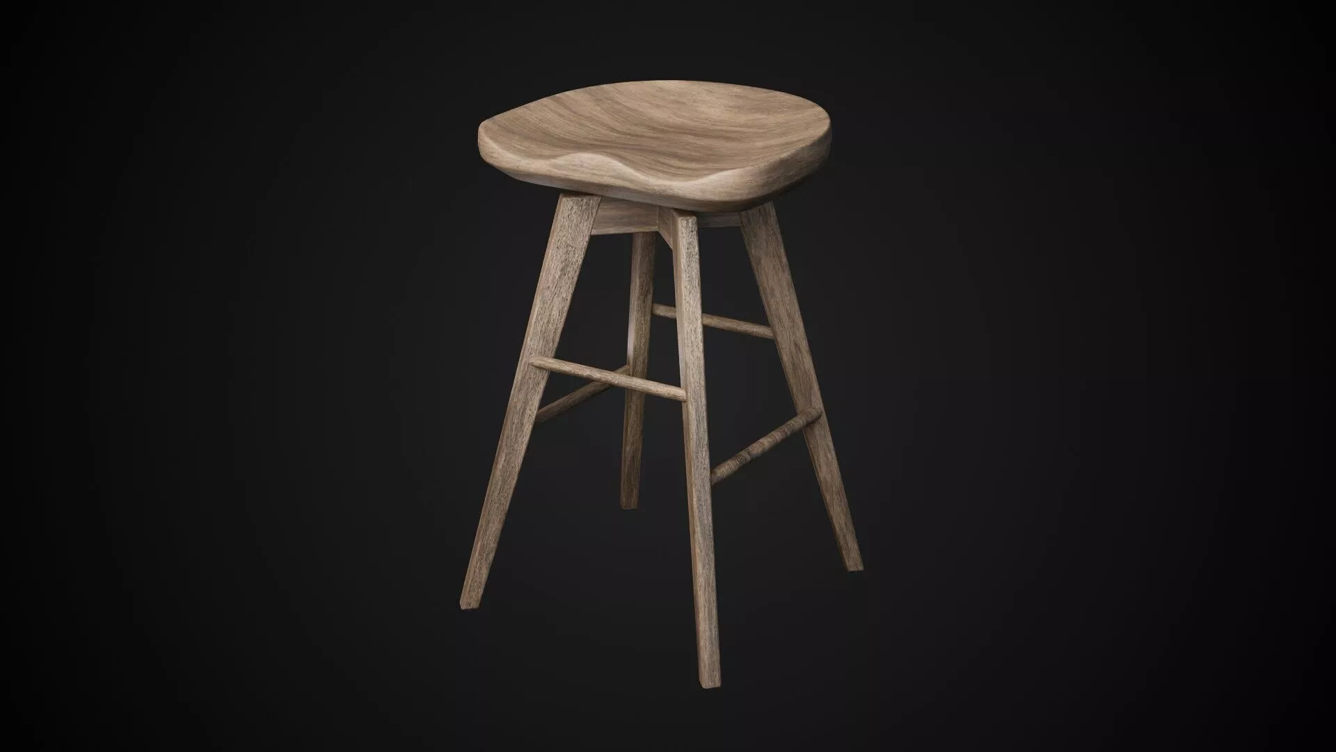 Sanremo Swivel Stool Low-poly 3D model