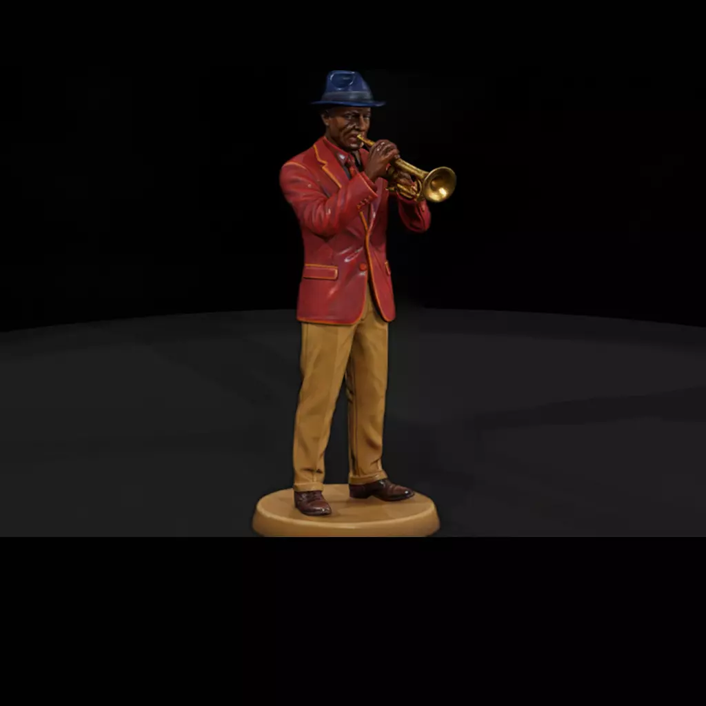 Big Band Trumpet Player Figurine 3D print model
