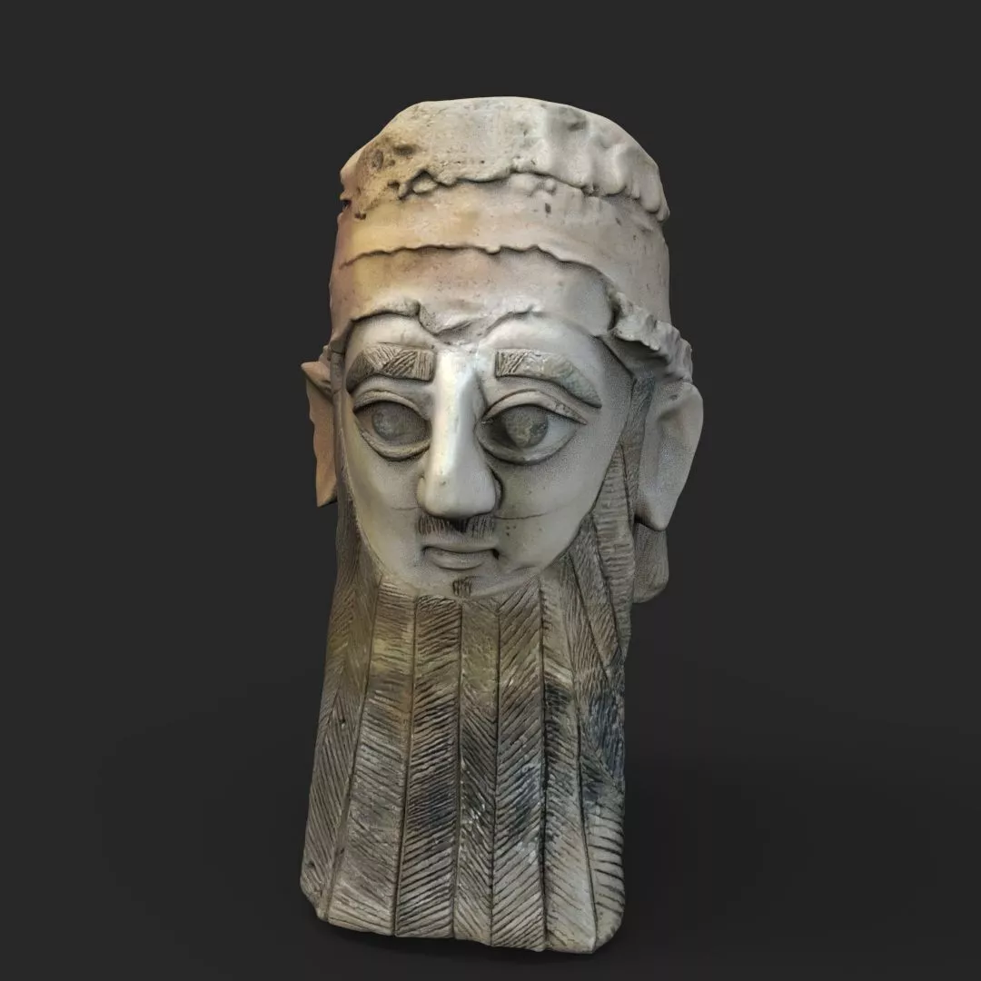Neo Cypriote Terracotta Head of a Bearded Worshipper Free 3D print model
