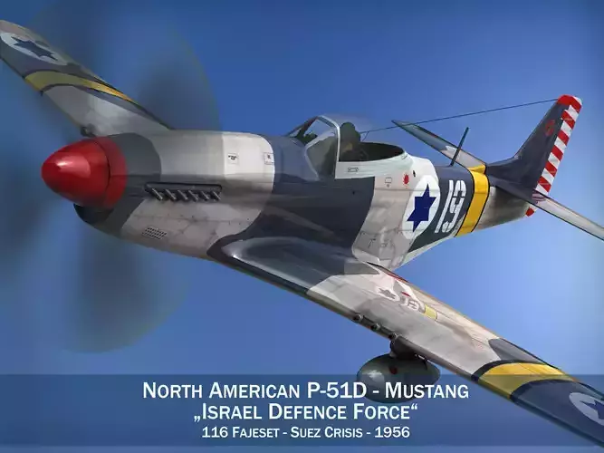 North American P-51D Mustang - Israel Defence Force  3D model