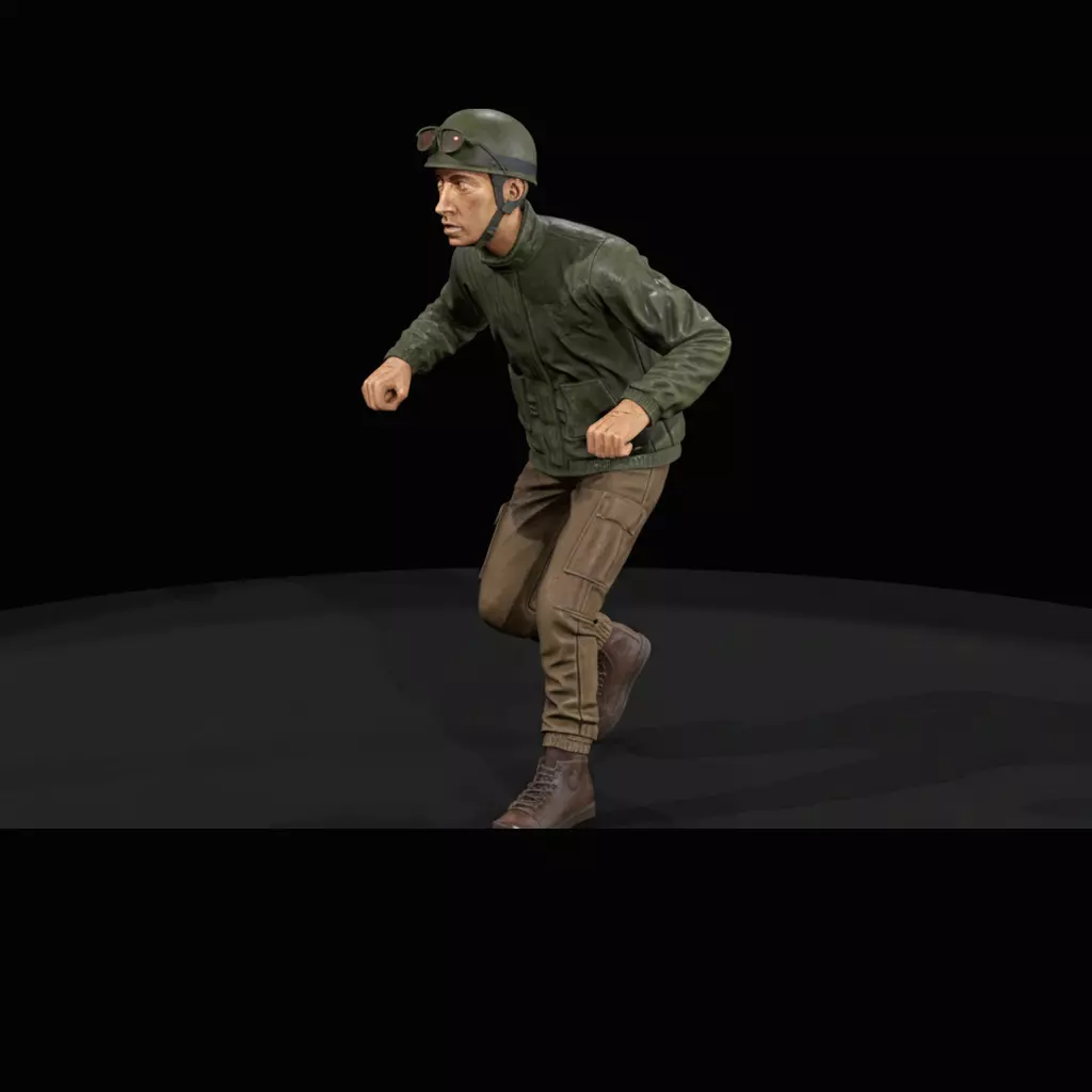 Seated Motorcycle Rider Variant 6 3D print model