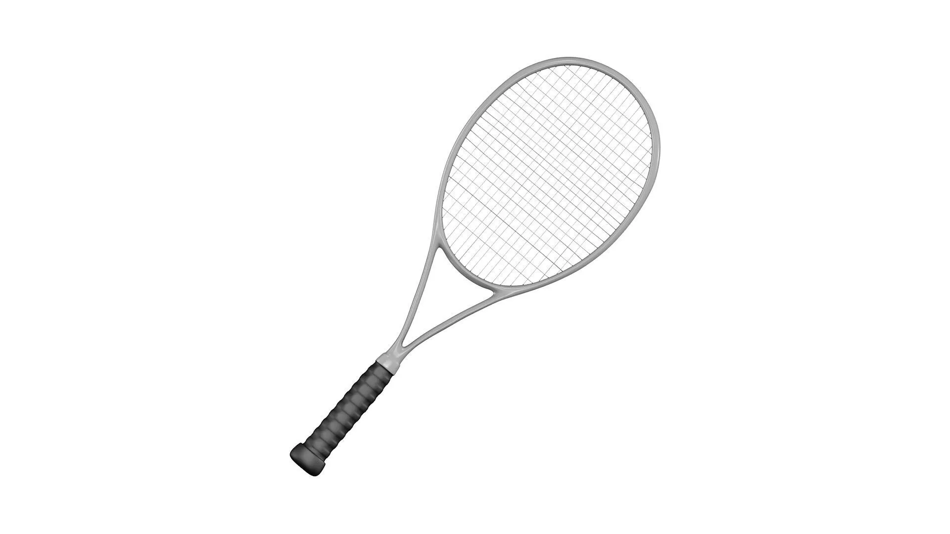 Tennis ball racket 3D model