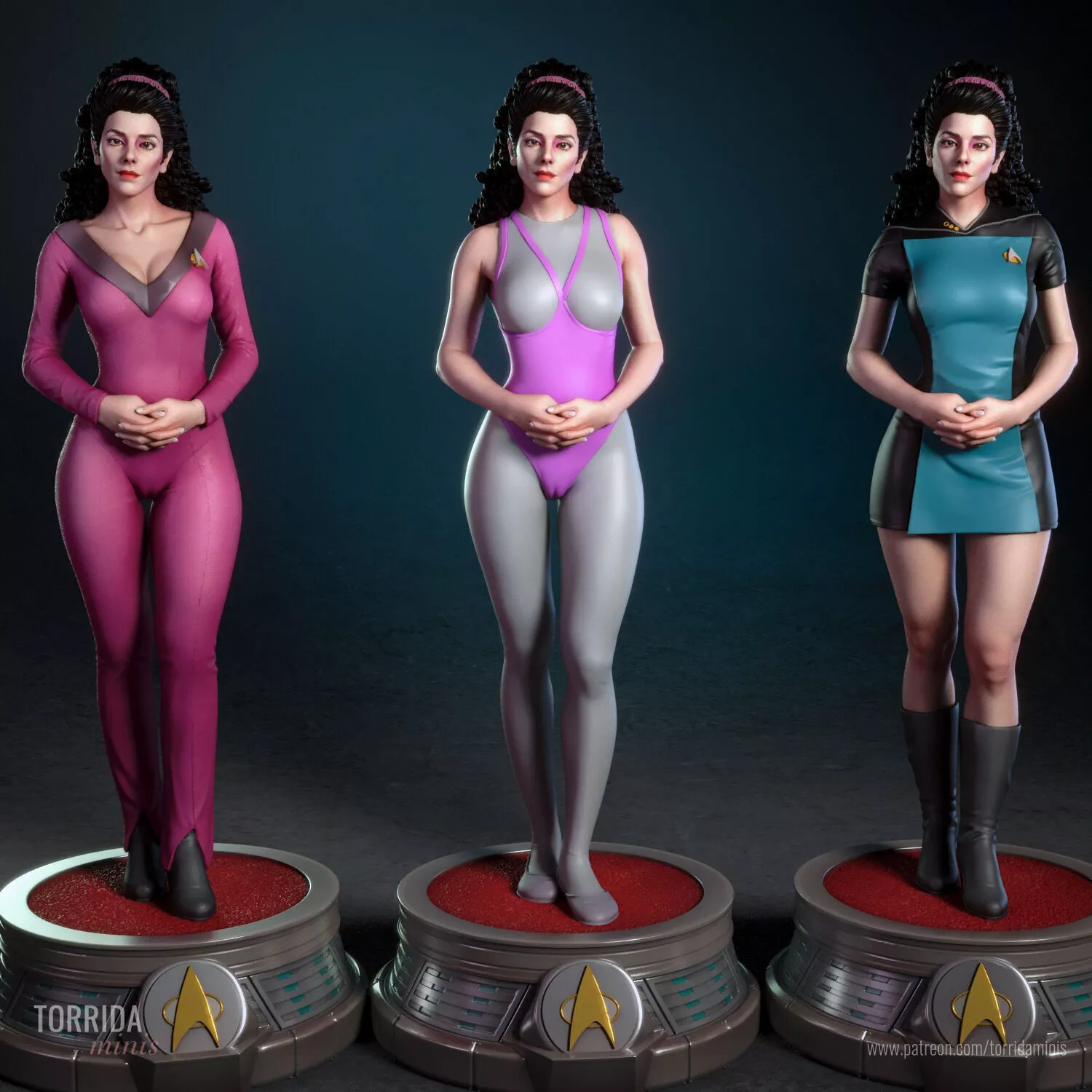 Deanna Troi from Star Trek The Next Generation STL 3D print model
