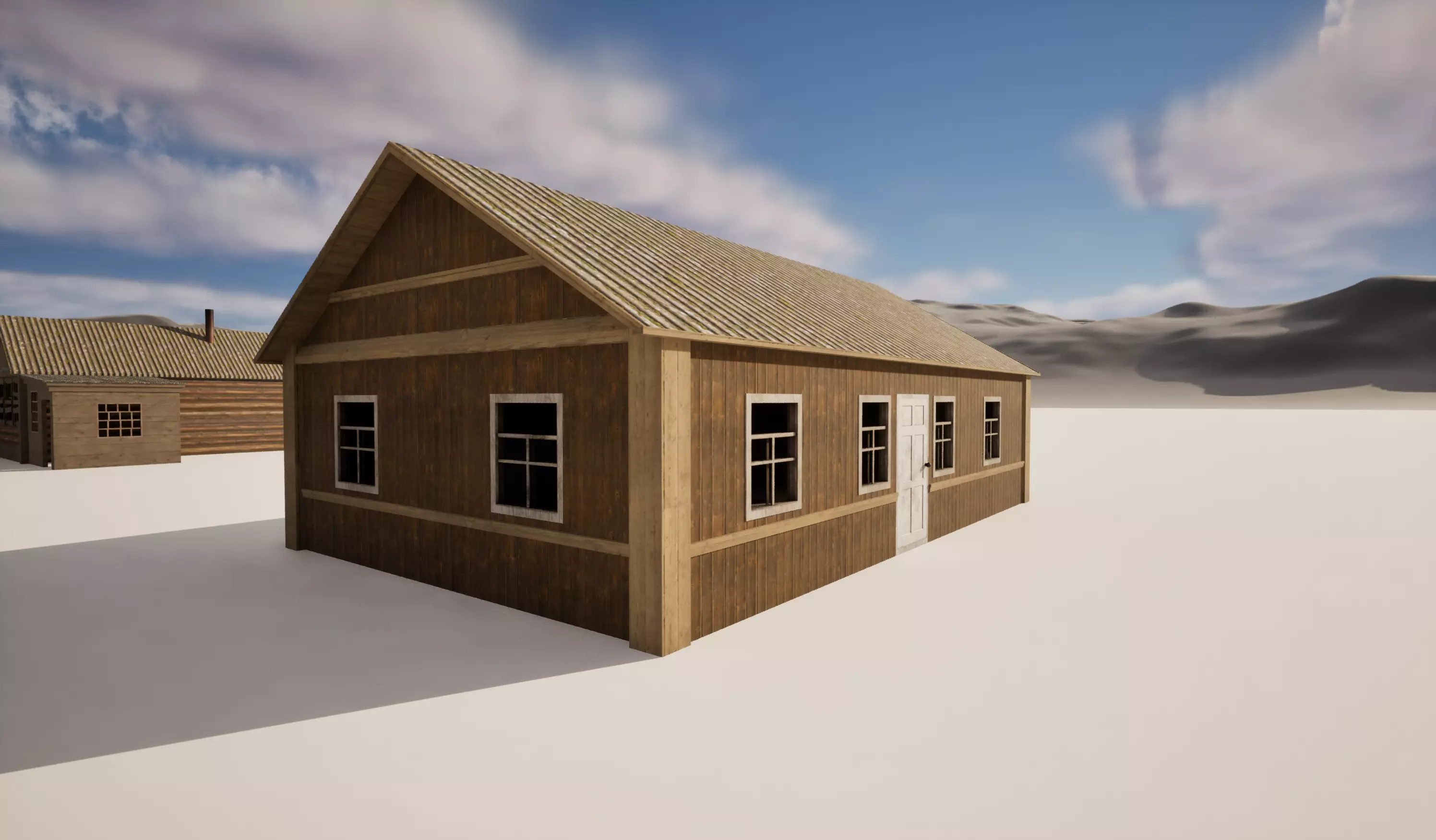 Game Ready cabin location Low-poly 3D model