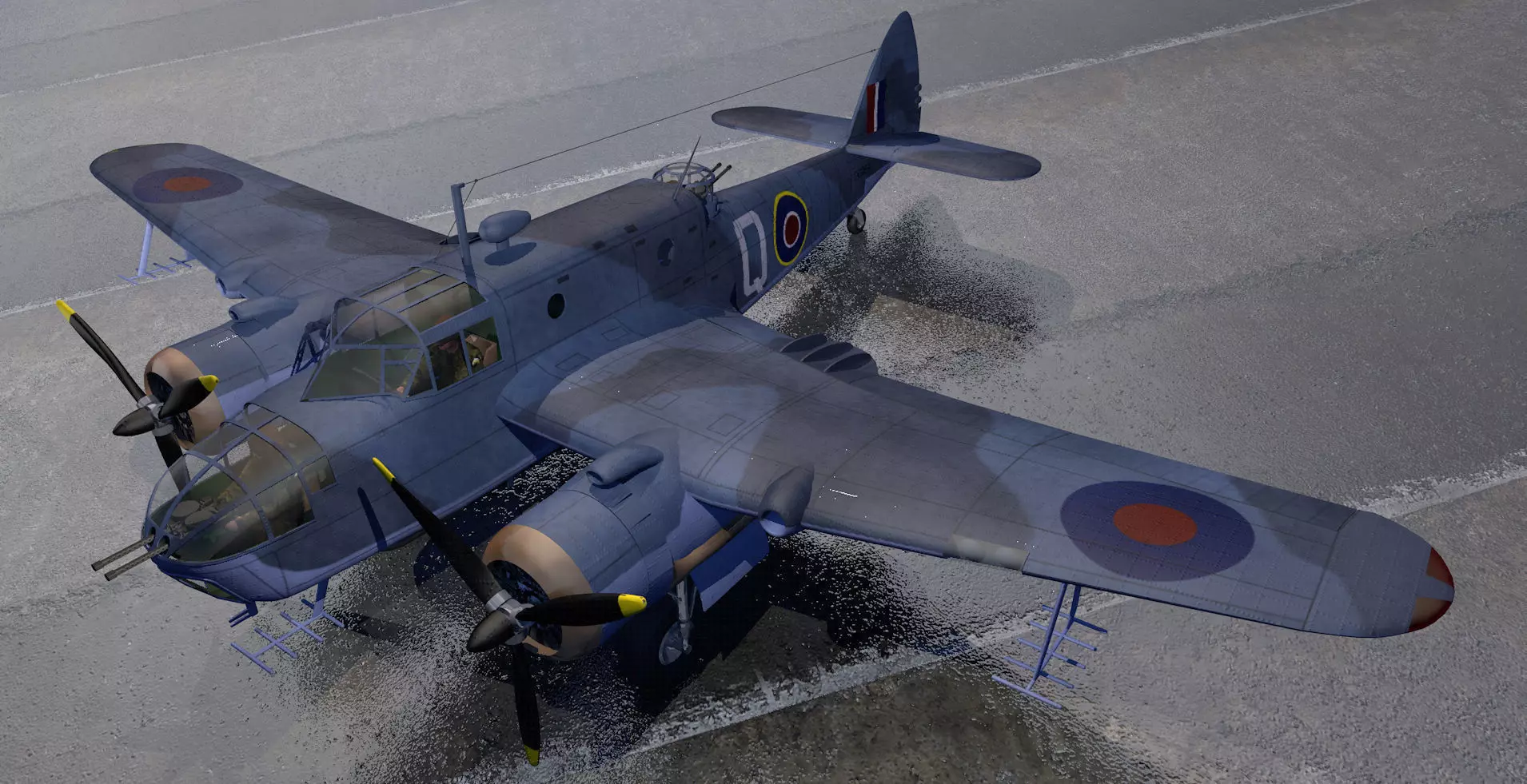 Bristol Beaufort Mk-2A 3D model_0