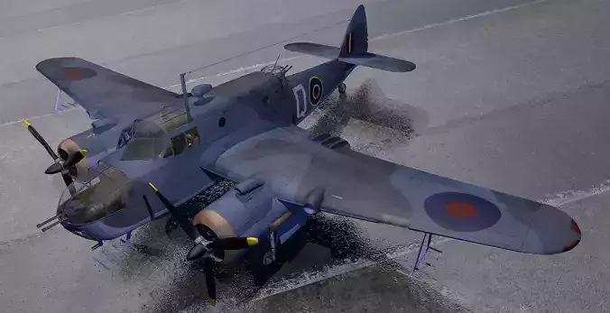 Bristol Beaufort Mk-2A 3D model