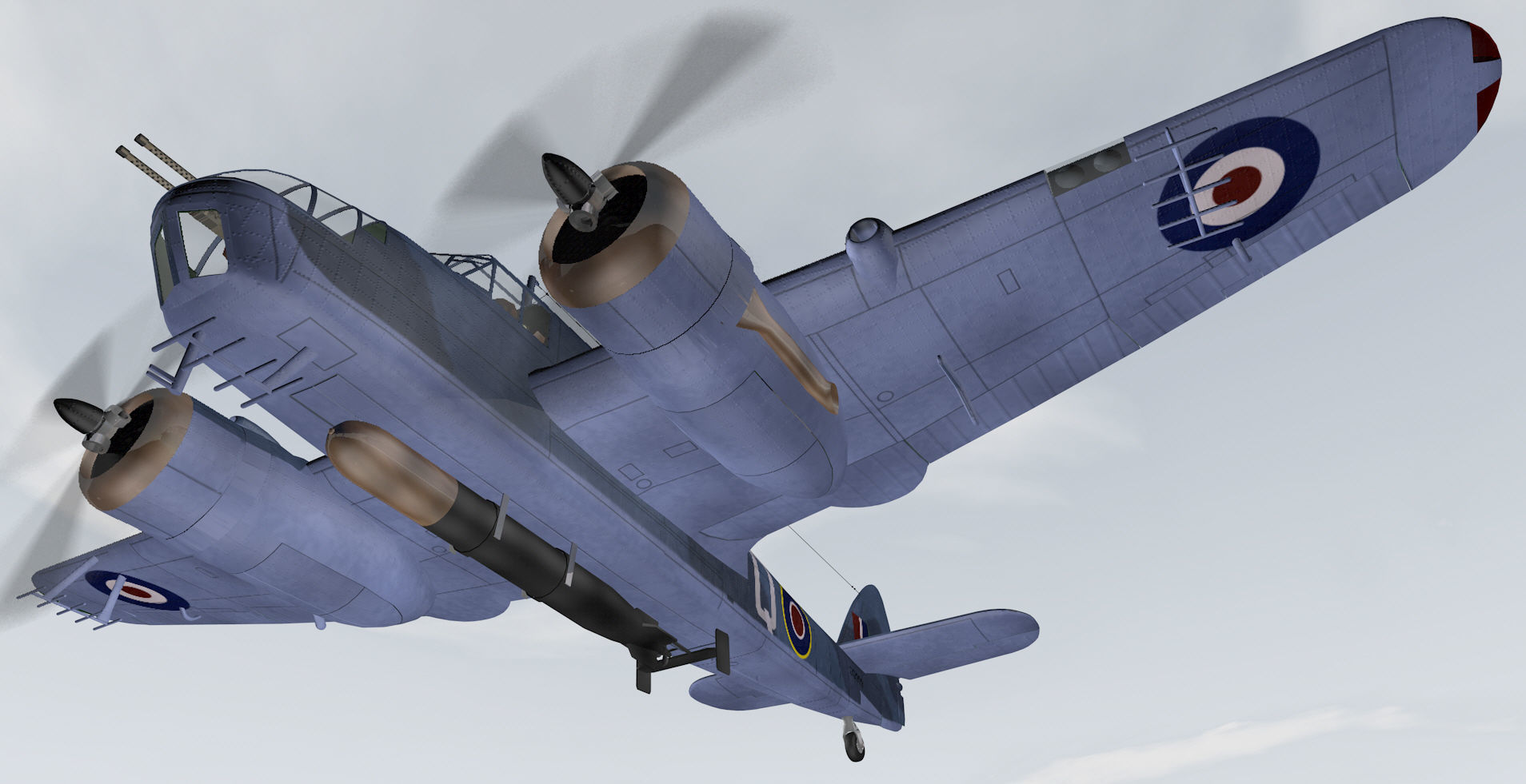 Bristol Beaufort Mk-2A 3D model_15