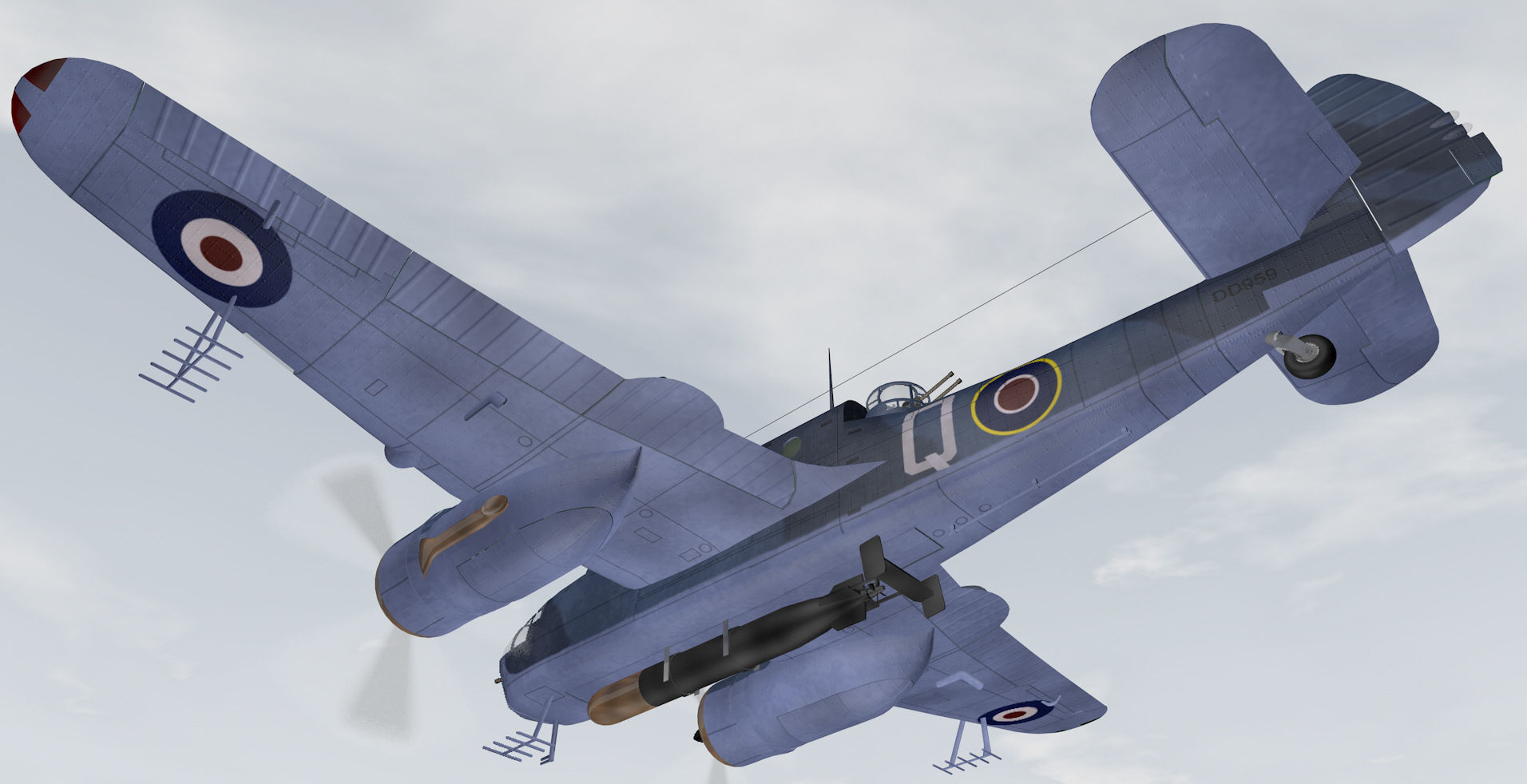 Bristol Beaufort Mk-2A 3D model_16
