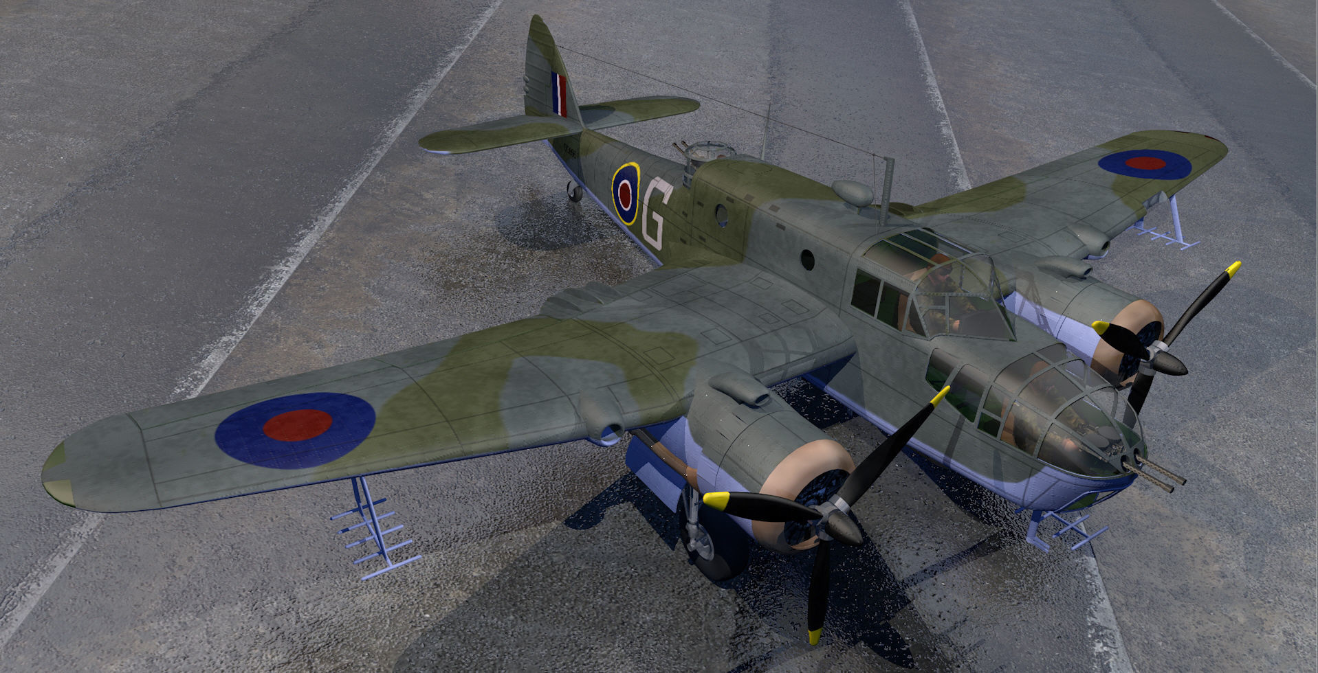 Bristol Beaufort Mk-2A 3D model_1