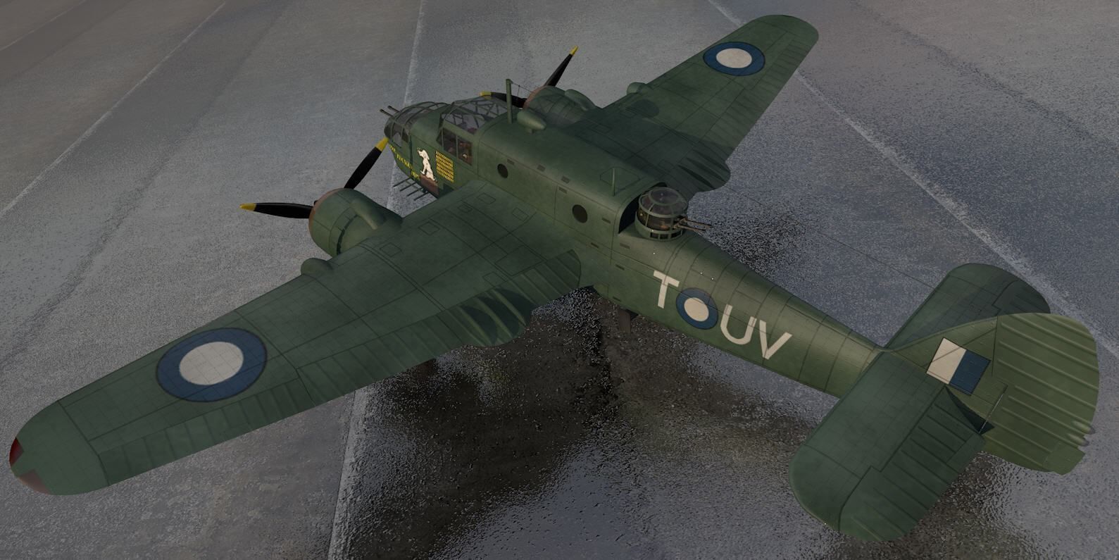 Bristol Beaufort Mk-2A 3D model_5