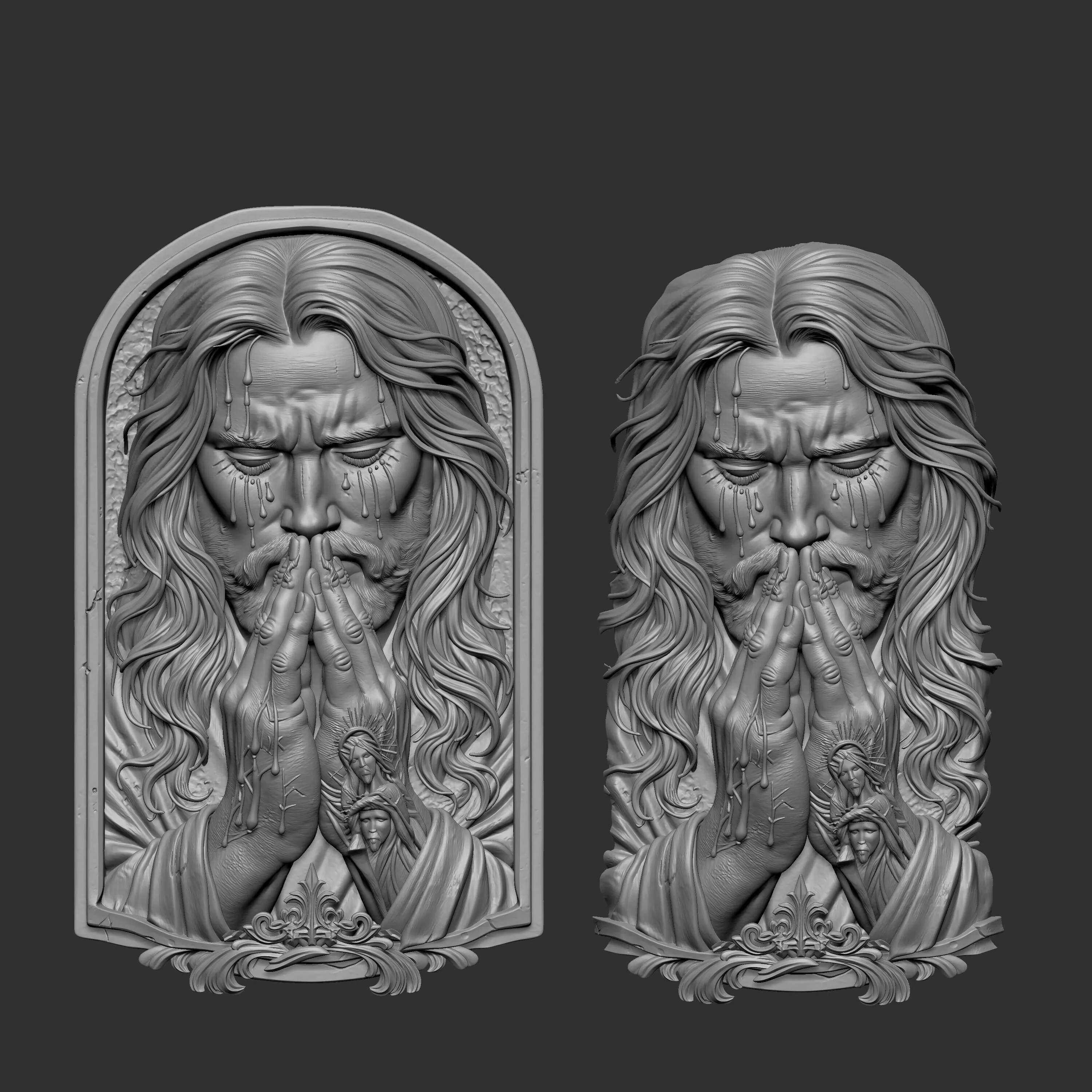3D digital sculpture titled Passion of Jesus Christ 3D print model
