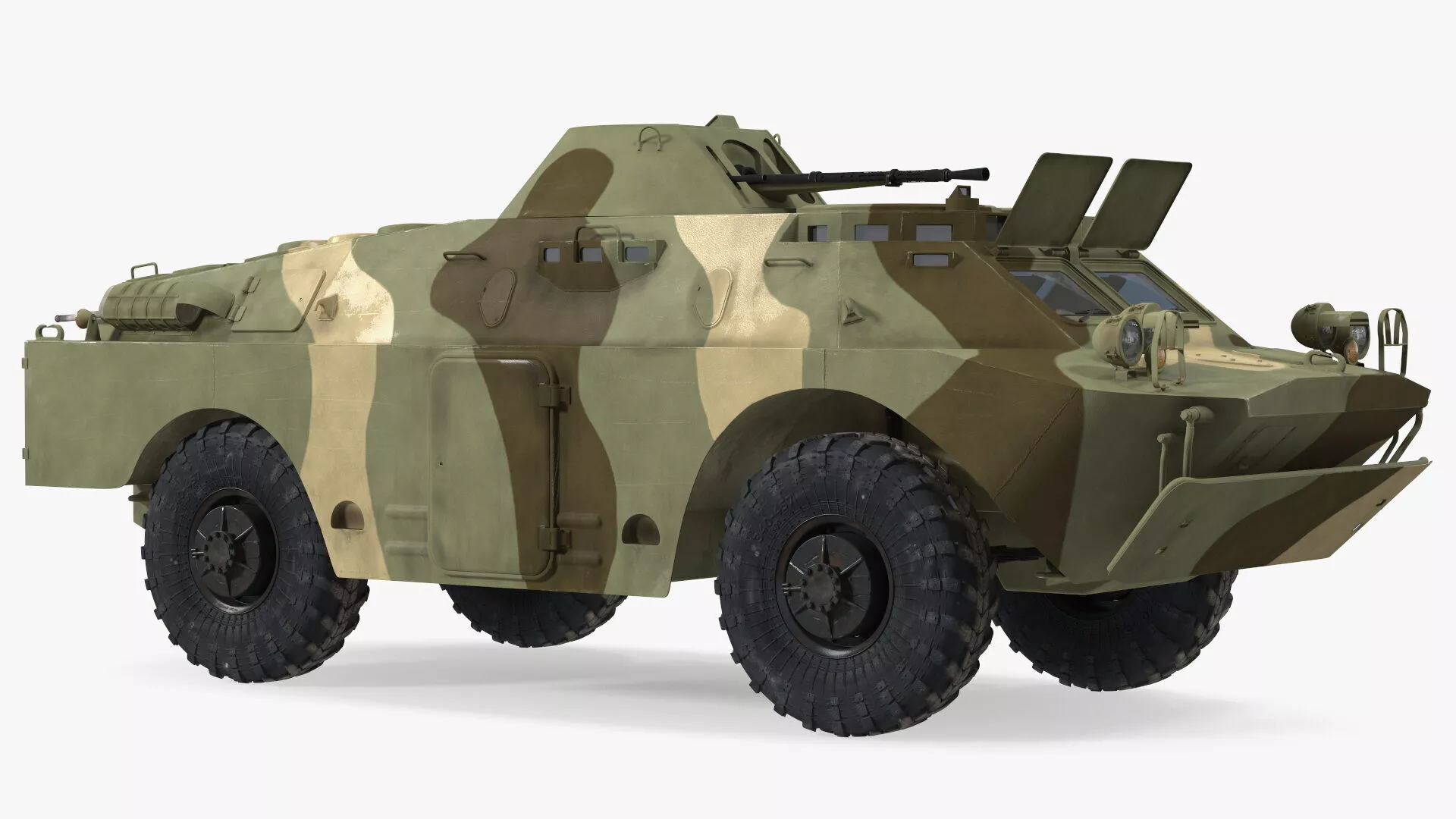 BRDM 2 Amphibious Vehicle Rigged 3D model