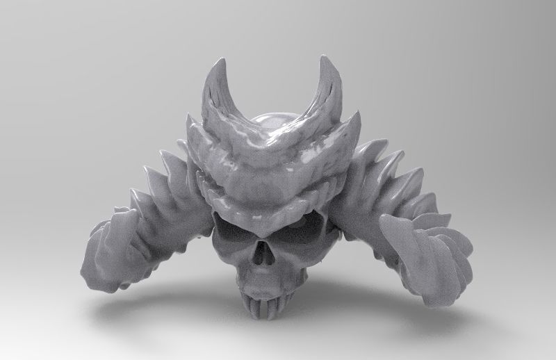 Devil Skull 3D print model_1