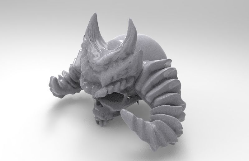 Devil Skull 3D print model_2
