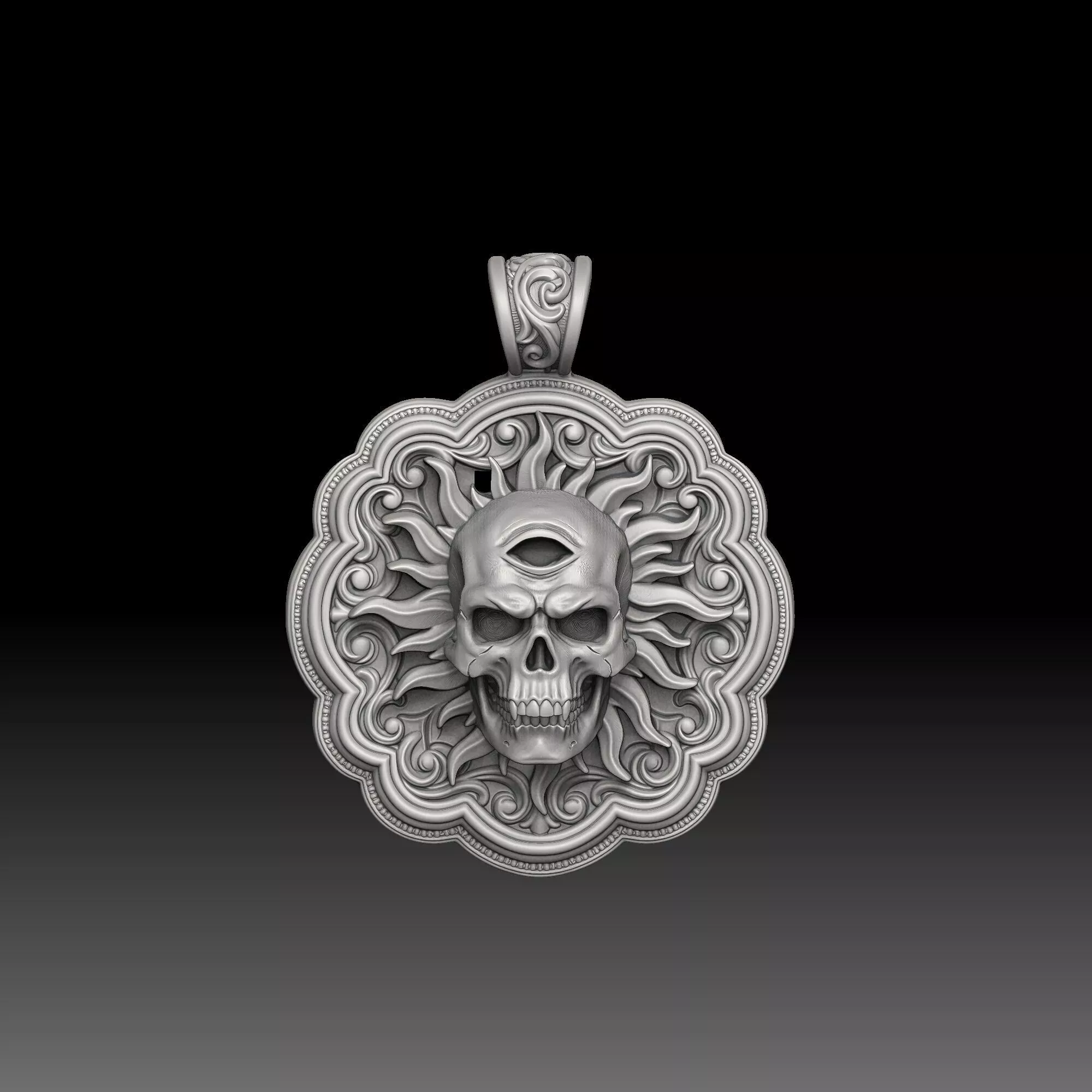 Negative Space Designs- one inch pendant 3D print model