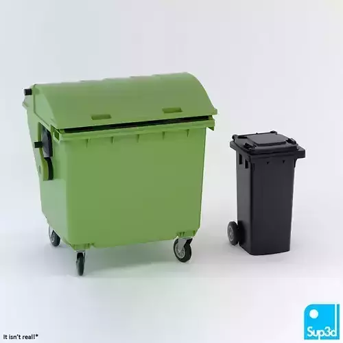 Wheeled-bins 120L 1100L 3D model
