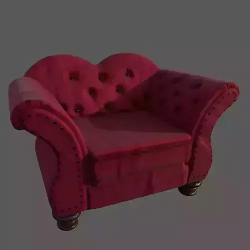 Traditional armchair Low-poly 3D model