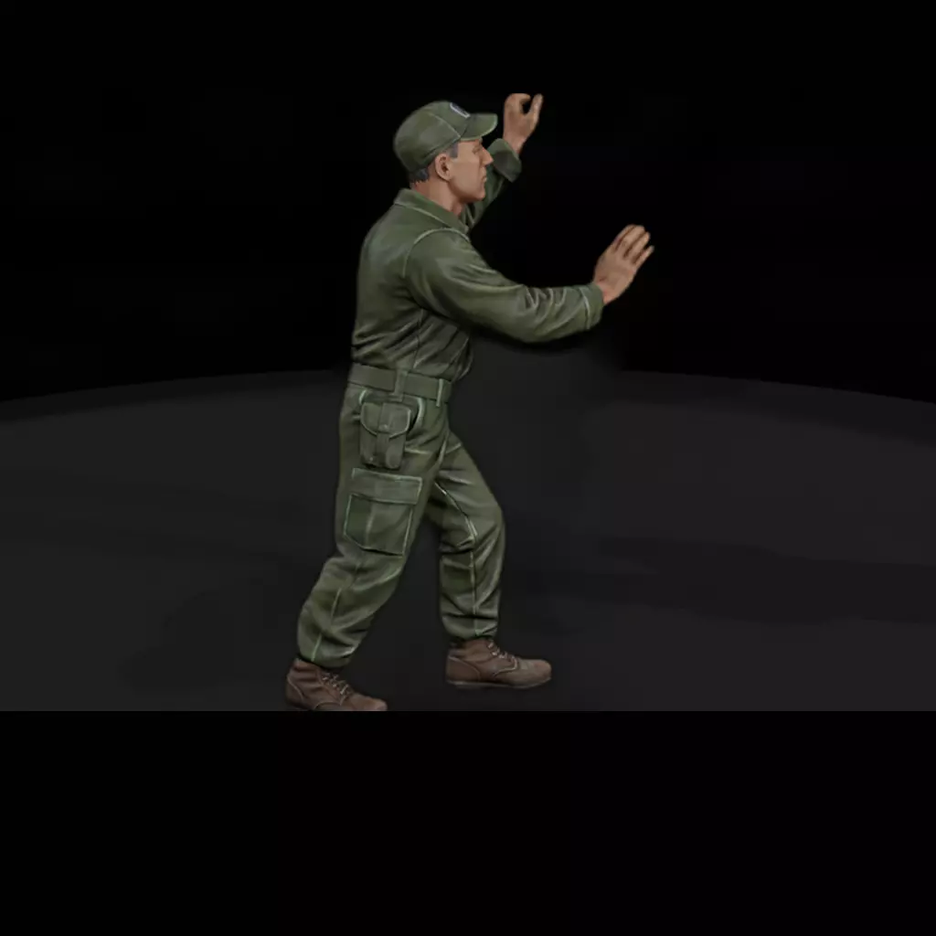Modern US Air Force Aircraft Mechanic Figure 3D print model