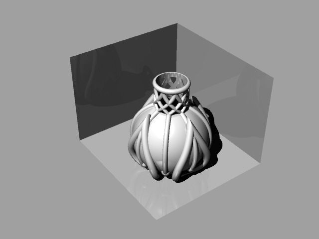 Lobed Bottle Vase 3D print model_1