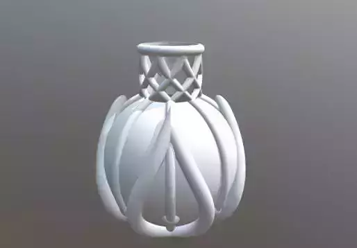 Lobed Bottle Vase