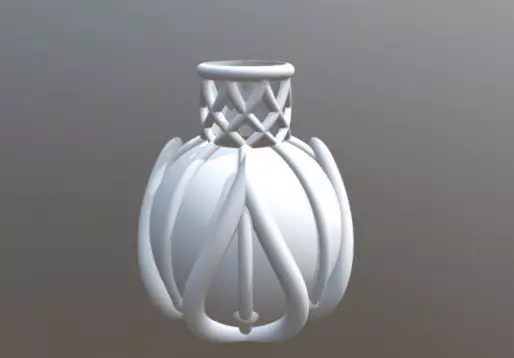 Lobed Bottle Vase 3D print model_0