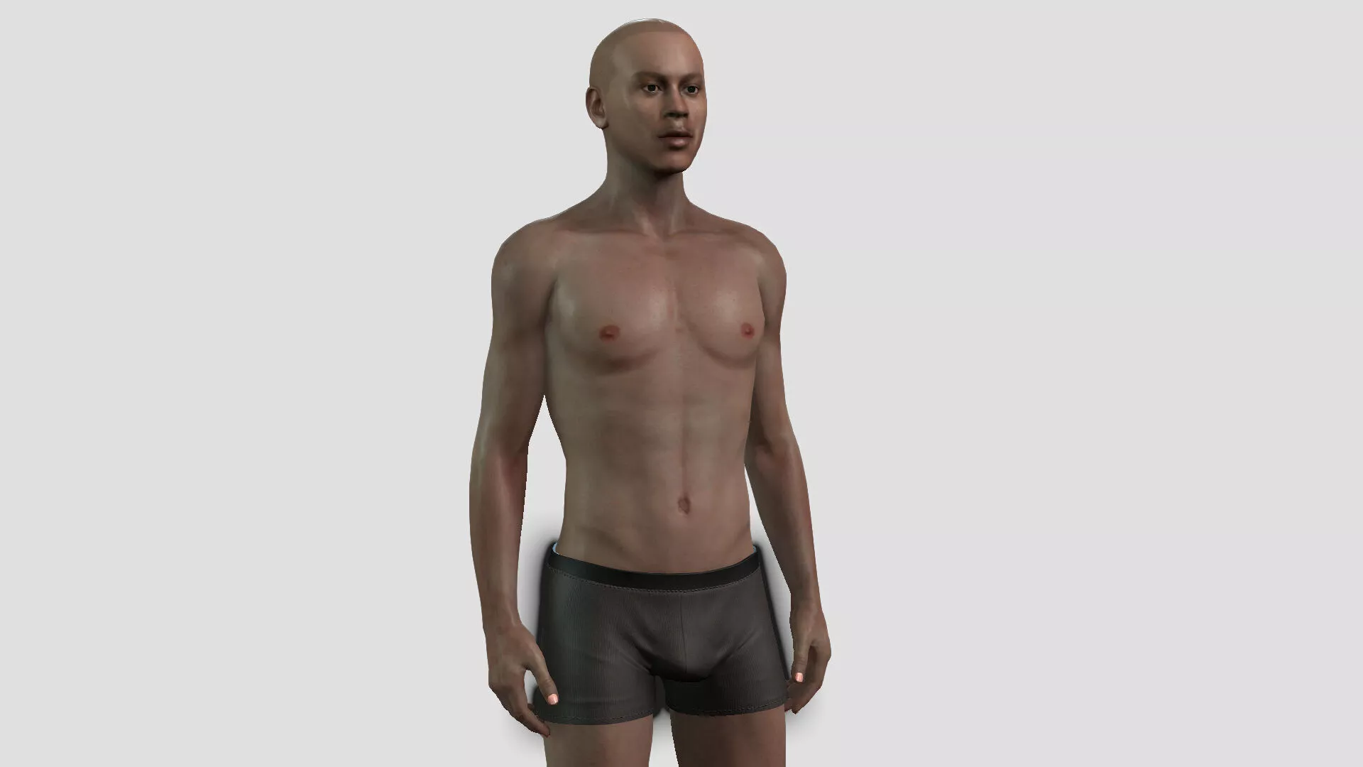 Detailed Black Male Character 3D model