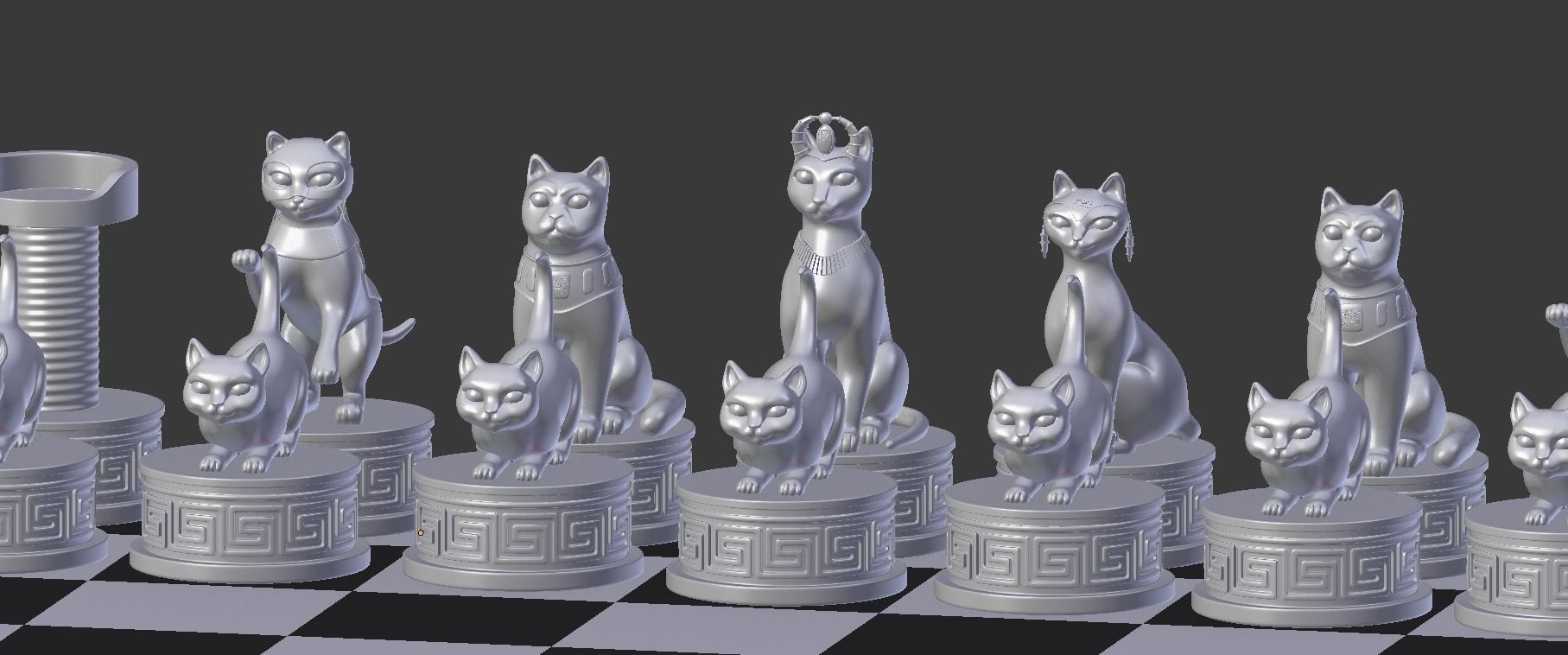 Chess Cats 3D print model_0