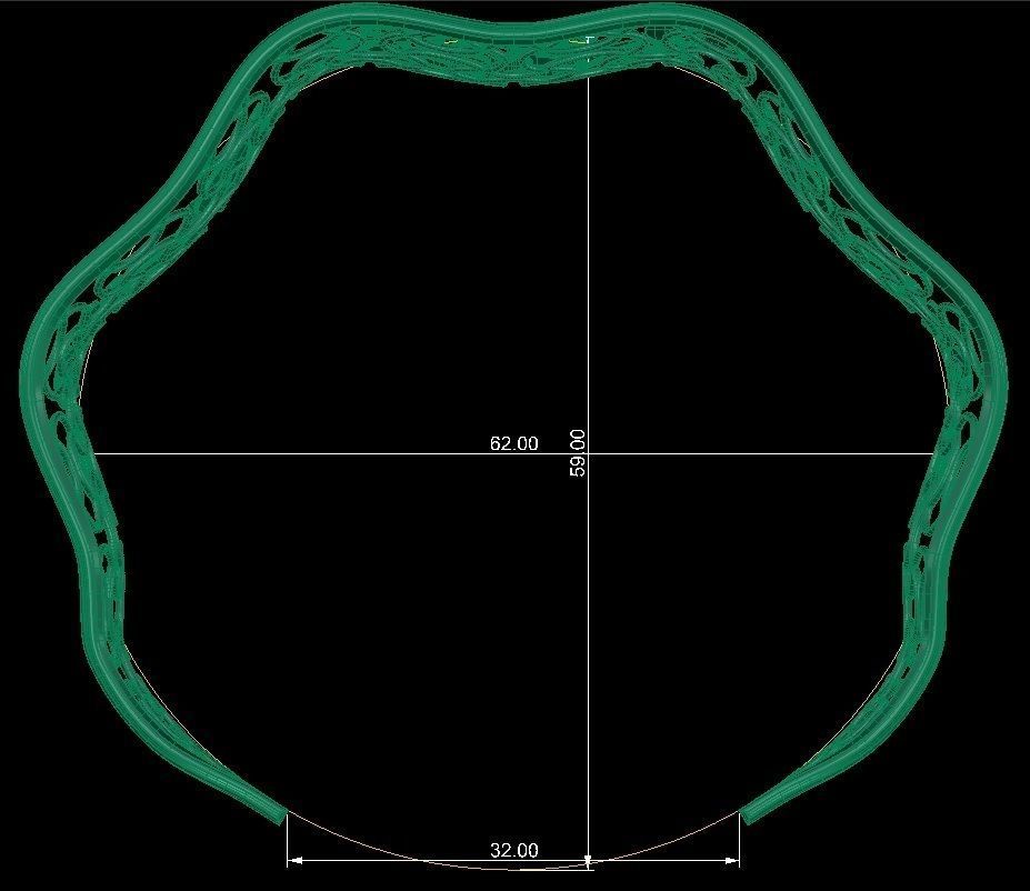 Gold bracelet 3D print model 3D print model_3