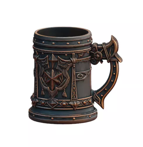 Fantasy RPG Ornate Mug Tankard 3D print model