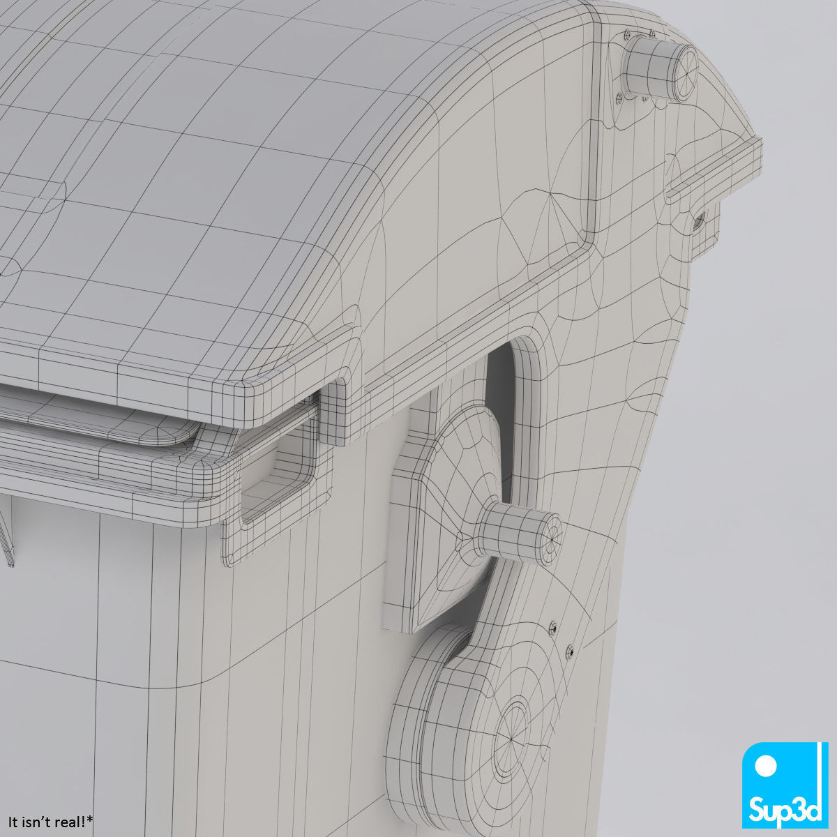 Wheeled-container 1100L 3D model_6