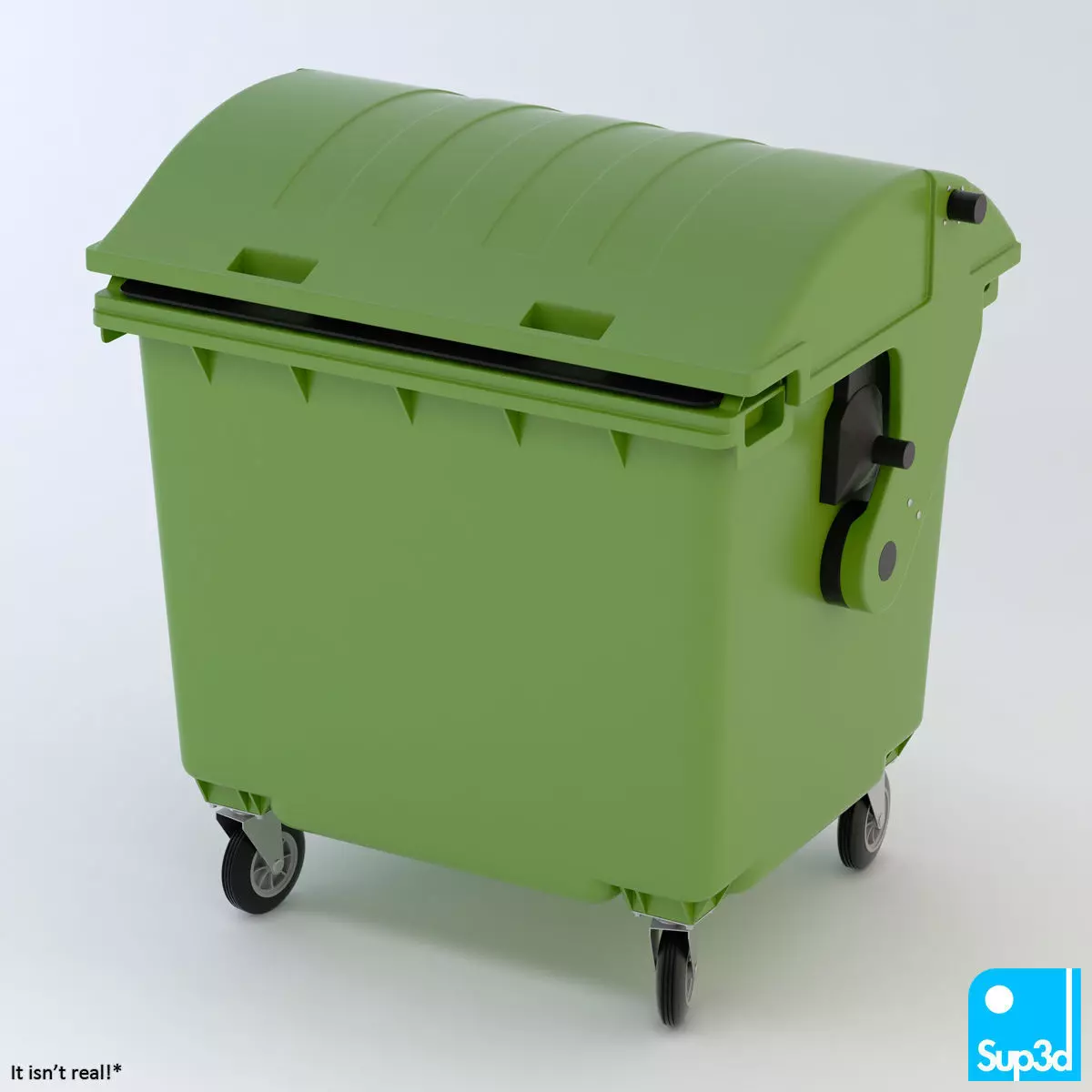 Wheeled-container 1100L 3D model_0