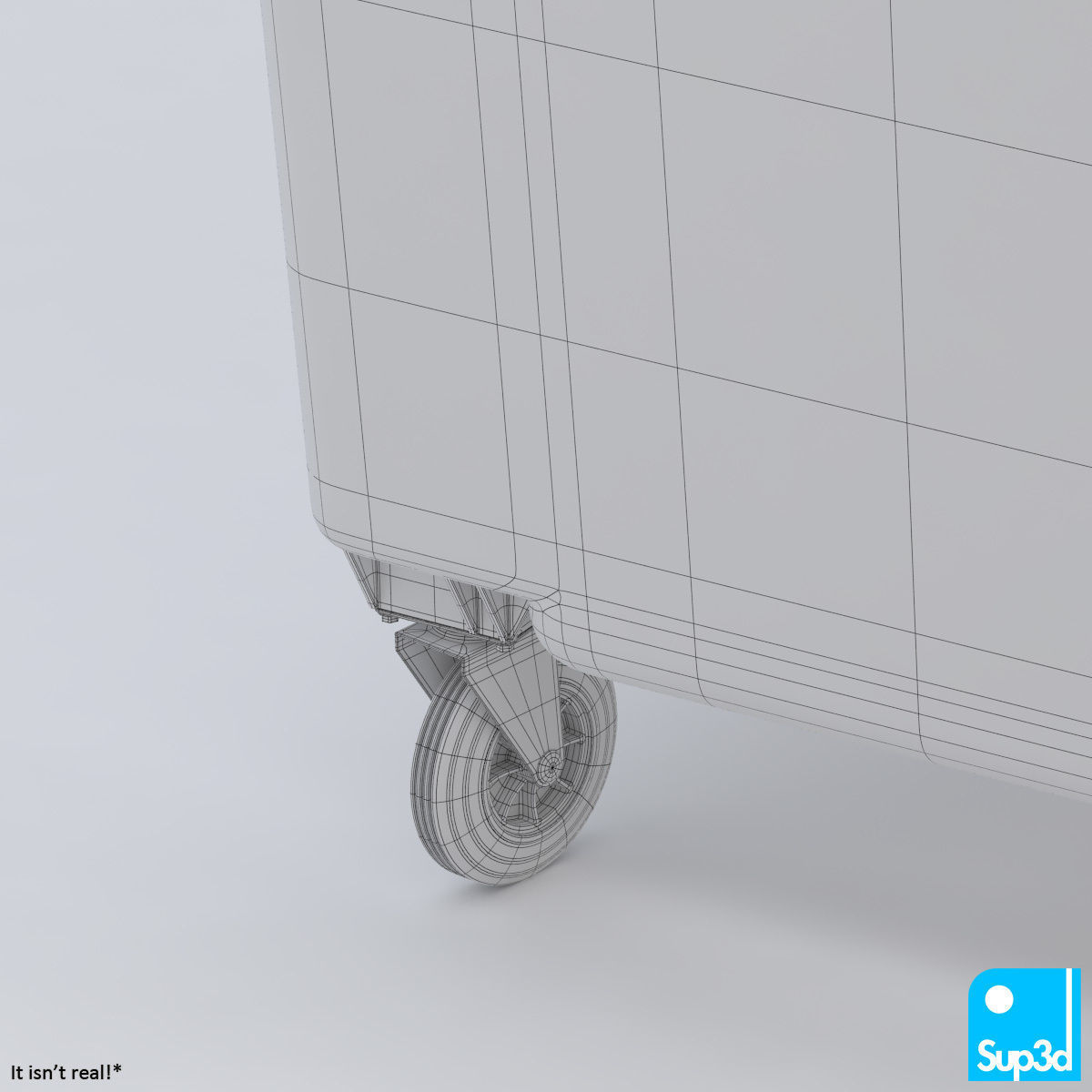 Wheeled-container 1100L 3D model_7