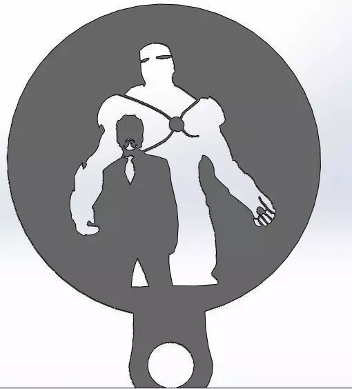 Coffee Stencil - ironman and tony Stark Free 3D print model