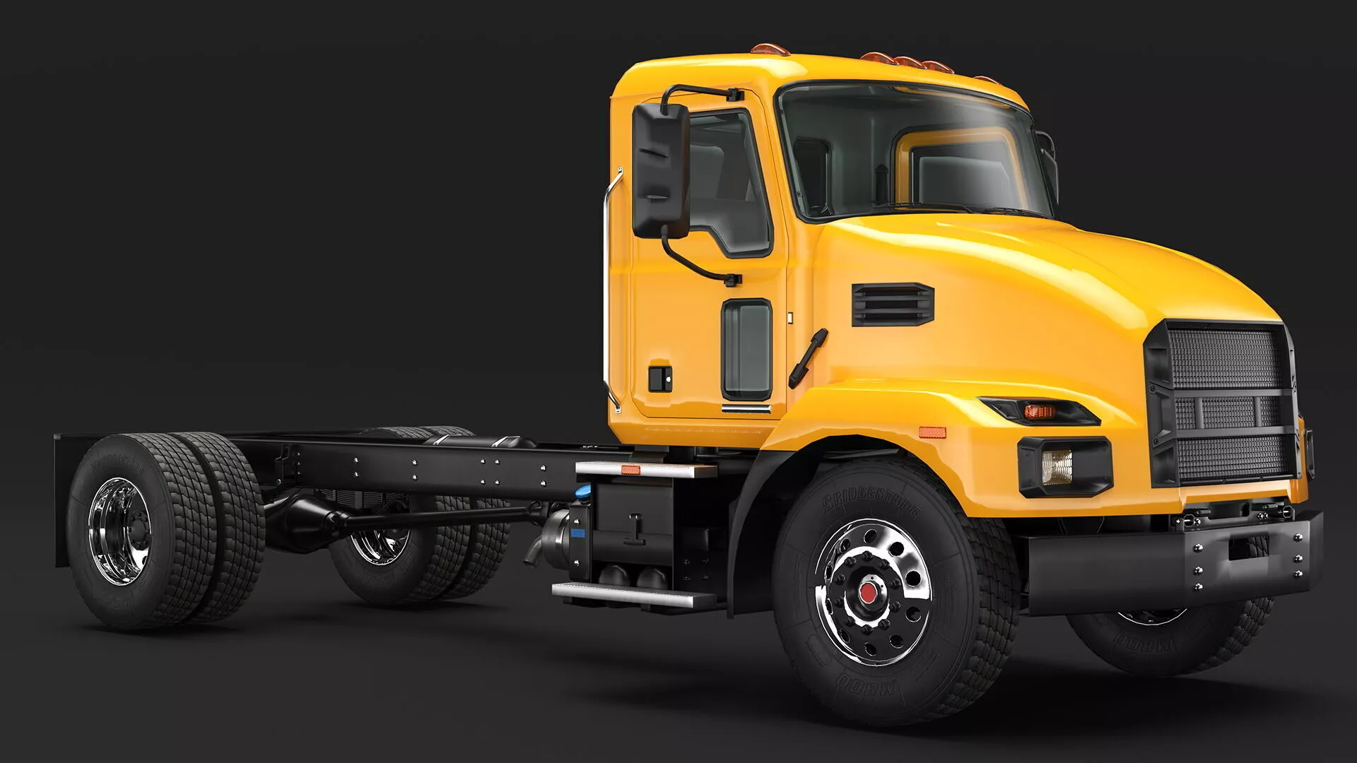 Medium-Duty Truck Rigged 3D model