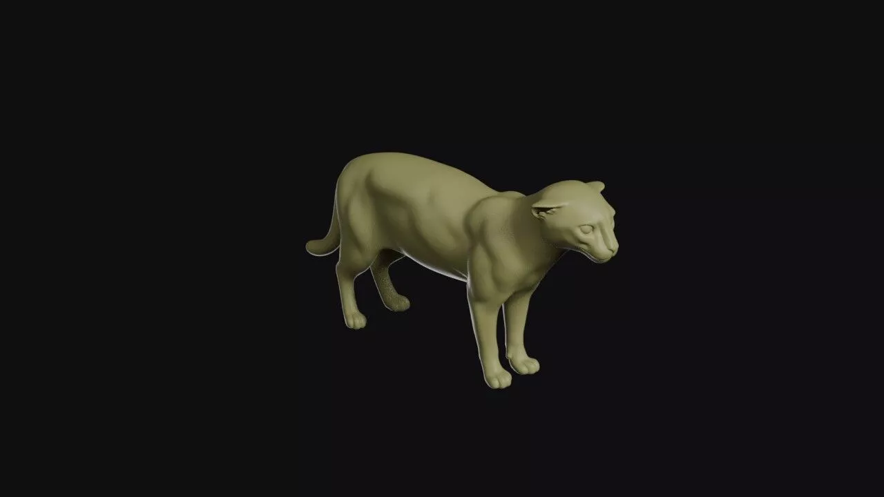 Flat Headed Cat 3D print model