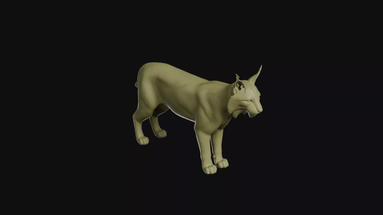 Eurasian Lynx 3D print model