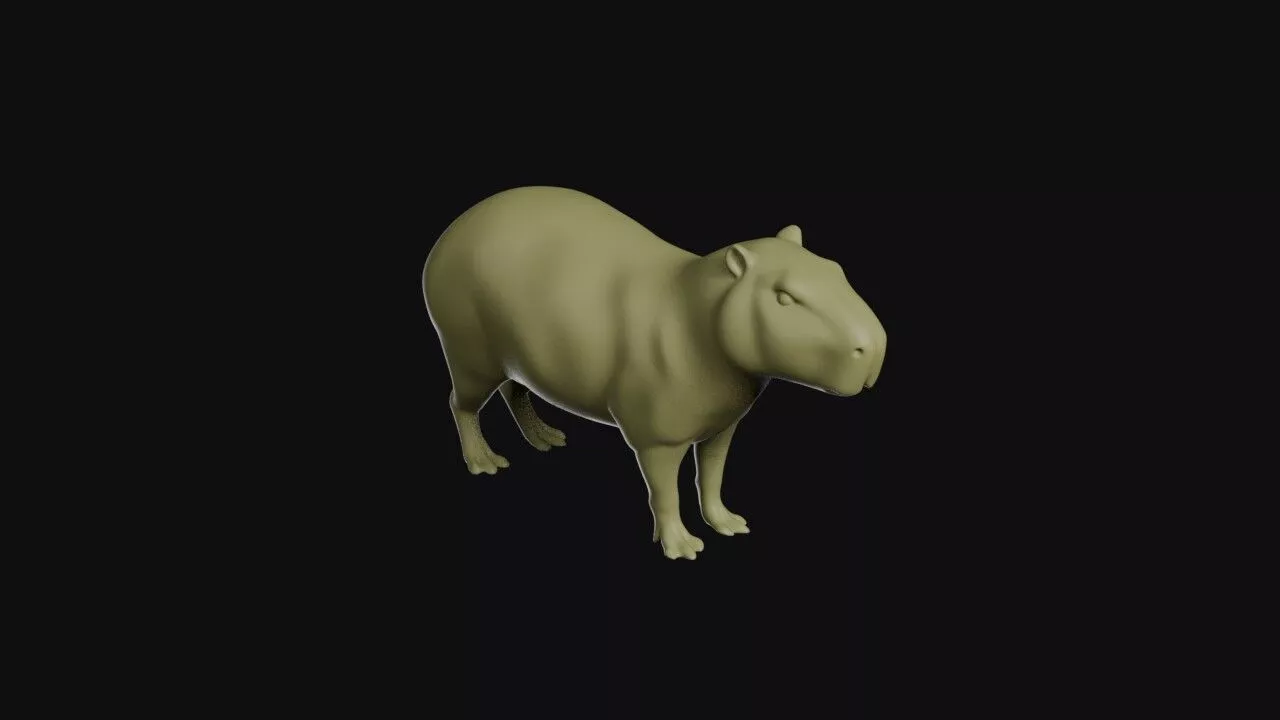 Capybara 3D print model