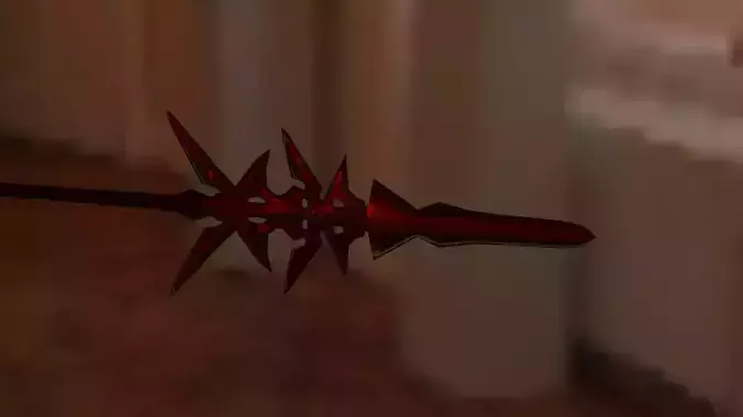 Spear sword with spikes