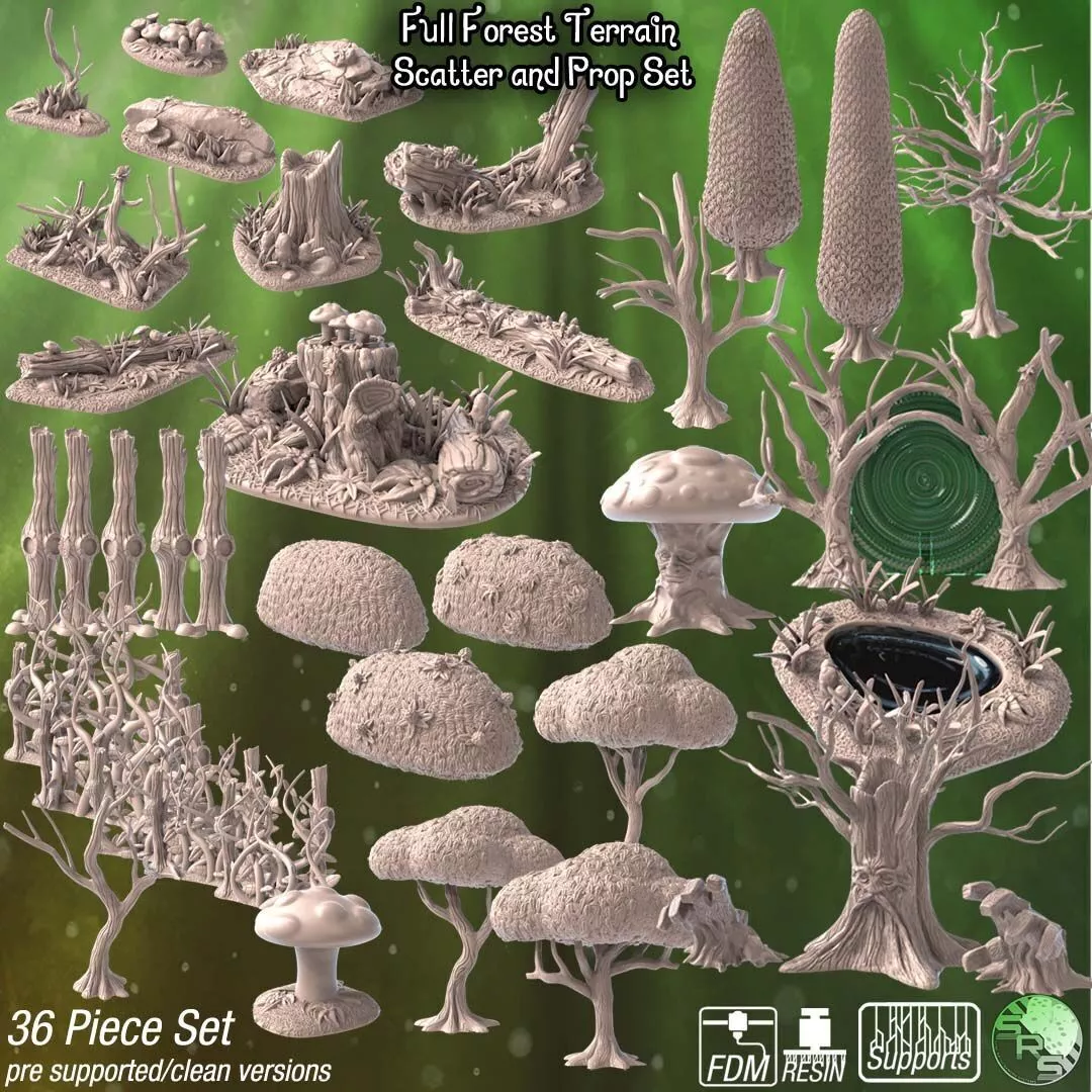 Forest Scatter Terrain Set 3D print model