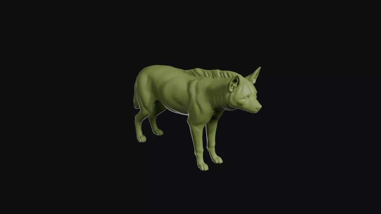 Striped Hyena 3D print model