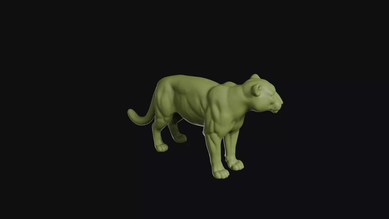 Snow Leopard 3D print model